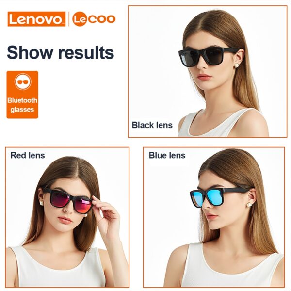 Lenovo Smart C8 Music Sunglasses HIFI headset Wireless Bluetooth 5.0 Headphone Driving Glasses earphone Call with HD MIC 3